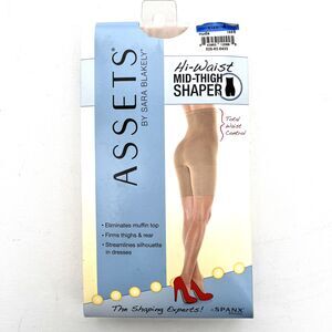 Assets by SPANX Hi-Waist Mid-Thigh Shaper by Sara Blakely XL Nude (1 pack)